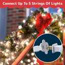 PREXTEX 100-Count Ultra Bright Christmas Lights - 20 ft Clear StringLights on White Wire - Incandescent Xmas TreeLights for Indoor and Outdoor Decorations