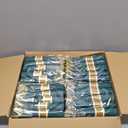 Pre Rolled Gold Plastic Silverware with Green Napkins, 100Pac Rolled Cutlery with Green Dinner Napkin, Heavy Duty Gold Plastic Silverware, Disposable Cutlery with Christmas Napkins