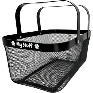Dog Toy Basket Metal Mesh Metal, Chew Proof Black Dog Toy Bin, Durable Dog Toy Box, Sturdy Dog Toy Storage