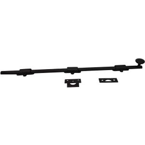 QCAA Dutch Door Bolt, Solid Brass, 24", Matte Black, Made in Taiwan, 1 Pack