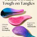 Lily England Detangler Brush & Comb Set - Lightweight Wide Tooth Detangling Tool for Women & Kids - Smooths Curly, Straight, Dry, Fine, & Thick Hair, Purple (Mermaid)