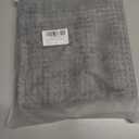 OYIMUA Set of 2 Decorative Chenille Checkered Throw Pillow Covers 18x18 Grey Neutral Farmhouse Vintage Cushion Covers Modern Boho Pillowcases for Sofa Couch Bedroom Living Room Home Decor