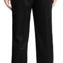 Men's Cozy Hidden Expandable Waist Dress Pants | Premium Stretch Texture Weave Work to Weekend Pants, Size 34W x 32L