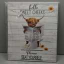 Funny Highland Cow Bathroom Wall Art Highland Cattle Bathroom Wall Decor Cow on Toilet Pictures for Wall Farmhouse Bathroom Sign Please Sit Yourself Canvas Painting Print Artwork Framed Toilet 20"x24"