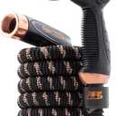 Pocket Hose 25 FT Copper Bullet Expandable Garden Hose w/10 Pattern Thumb Spray Nozzle AS SEEN ON TV 650psi 3/4 in Patented Lead-Free Ultra-Lightweight Solid Copper Anodized Aluminum