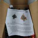 Juegoal 2 Pack 30 Inch Pre-Lit Pathway Christmas Trees, Upgrade Artificial Xmas Urn Filler with 60 LED Lights, Red Berries and Pine Cones Ornaments, Battery Operated Holiday Dcor for Driveway, Yard