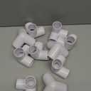 uxcell 1-1/2" PVC Tee, 12 Pcs 3 Way Elbow Connector Furniture Grade PVC Tee Elbow Pipe Fitting Adapter Corner Fitting for Water Supplies Build Furniture Shelves Tents, White (1.5 Inch)