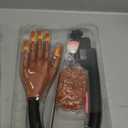 LIONVISON Practice Hand for Acrylic Nails, Flexible Nail Practice Hands Training Kits, Fake Manican Hands for Nails Practice, Movable Nail Maniquin Hand with 300PCS Nail Tips, File, Brush and Clipper