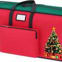 Christmas Tree Storage Bags 9FT Red Green Heavy Duty Christmas Tree Bag 600D Oxford Large Chirstmas Tree Storage Container with Reinforced Handles Xmas Tree Storage Bag for Artificial Trees