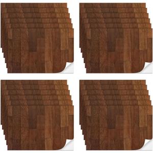 Flutesan 24 Pcs Miniature Dollhouse Wallpaper and Flooring Peel and Stick Mini DIY Self Adhesive Dollhouse Accessories 8.27 x 11.69 Inch (Elegant Style)