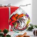Stained Glass Ornament, Christmas Ornament, Hanging Ornaments for Home Decor & Christmas Tree Ornaments  Exquisite Holiday Decor, Xmas Gifts & Holiday Present - Fantasy Dragon