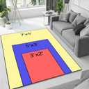 Osimiccp Basketball Rug for Bedroom Size 5'x7', Non-Slip Basketball Court Rugs for Living Room and Game Room Decor