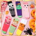 6 Pair Christmas Pilates Socks Novelty Socks Non-Slip Grippy Yoga Supplies for Merry Christmas Dance Workout