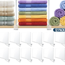 12 Pack Clear Acrylic Shelf Dividers for Closet Shelf Organizer of Bedroom Kitchen Office Bathroom Organizer for Clothes Books Hats and Handbags