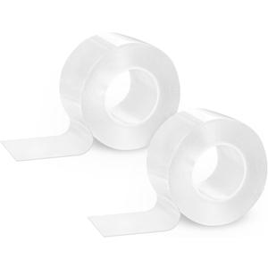 2 x Krijuess 2 Rolls Window Seal Strip, 2 Inch x 33 FT Air Conditioner Window Seal Residue, Clear and Waterproof Weather Stripping Tape for Doors Windows and Shower Glass Gaps Bathroom
