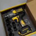 1200N.m Impact Wrench for DeWalt 20V Battery (no battery), 20V 1/2 Cordless Impact Gun, 900Ft-lbs Electric Impact Driver with 3-Speed Control, 6 Pcs Impact Sockets Included, Tool Only