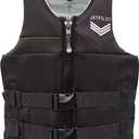 Jetpilot Fleet Neoprene Dual Coast Guard Approved Life Jacket PFD (Black, L/XL)