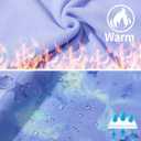 Girls Hooded Rain Jacket Waterproof Raincoat Fleece Lined Coat for Kids (11-12 Years, Purple 1)