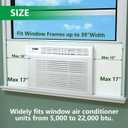 Window Air Conditioner,Side Insulated Foam Panel, Summer/Winter Heat and Draft Insulating,Simple Set Panels Window Seal Thickness 0.75in