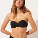 CALZEDONIA Woman's Lightly Padded Bandeau Swimsuit Top Indonesia (Black)