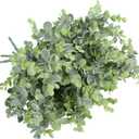 summer flower 8pcs Artificial Eucalyptus,Light Green Grey Outdoor UV Resistant Aritificial Bouguet for Decoration