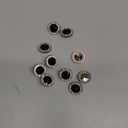 15mm Round Shaped Zircon Rhinestone Earrings Studs Set for Party Wedding Dance Competition Everyday Wear Silver Plated Jewelry 10
