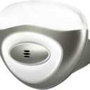 GE Enbrighten Mini LED Night Light, Dusk-to-Dawn, Plug-in, Ideal for Bedroom, Bathroom, Nursery, Kitchen, Silver, 10970