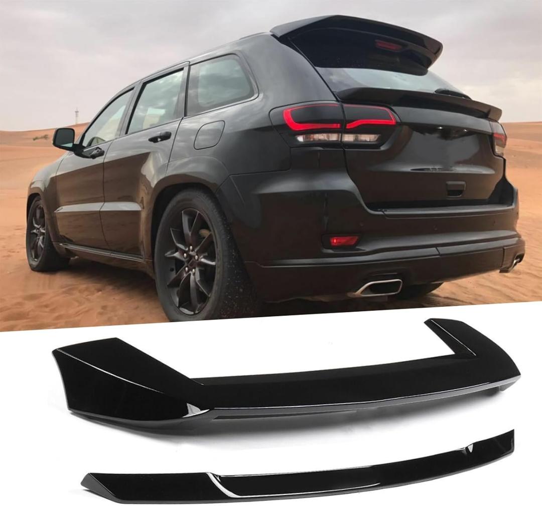 MUTUSAISI Rear Roof Window Spoiler + Tail Gate Mid Wing Compatible with Jeep Grand Cherokee SRT/Overland/Altitude/Blindada/Summit/Trailhawk/Trackhawk/Limited Lujo 2013-2021 R Style Accessories