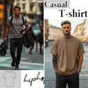 Ficerd 3 Pack Men's Big and Tall Raglan Short Sleeve T-Shirts, Side Split Summer Crewneck Lightweight Soft Basic Tees Shirts (XL)