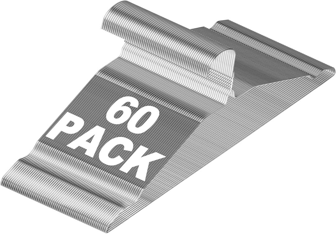 Wire Metal Hangers 60 Pack, Heavy Duty Clothes Hangers, Non Slip, Ultra Thin, Space Saving for Closet Clothing Shirts Suits Pants, 16inch (Silver)