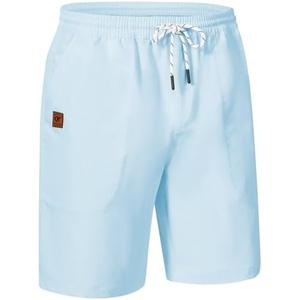 QPNGRP Men's Stretch Waist Casual Shorts with 5 Pockets Include 1 Zipper Pocket