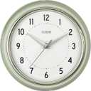 La Crosse Clock 9.5-inch Retro Diner Light Pistachio Green Silent Sweep Quartz Clock - 404-3024PH