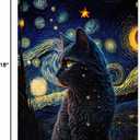 Fyzuf Cat Wall Art Oil Painting On Canvas Poster Cute Cat Cubism Colorful Cute Cats Aesthetic Room Decor Bedroom Bathroom Unframe-style12x18inch(30x45cm)