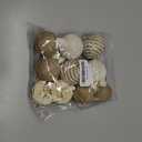 10 Pcs Decorative Balls Set for Bowls, Assorted Bowl Fillers & Vase Fillers for Centerpieces, Rattan Wicker Jute Ball Natural Decorative Spheres Home Decor for Party Wedding (2.5 Inch Beige White)