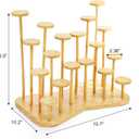 ZEAYEA Cupcake Stand for 18 Cupcakes, Bamboo Dessert Display Holder Stand for Dessert Tables, Layered Stands with Non-slip Pads for Party Wedding Birthday Holidays Christmas Anniversaries