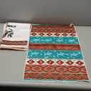 Kajaia 6 Pcs Aztec Theme Kitchen Towels Southwestern Microfiber Dish Hand Tea Bathroom Towels Native Decorative for Absorbent Drying Cloth Turquoise Geometric Ethnic Cloth for Home Housewarming Gift