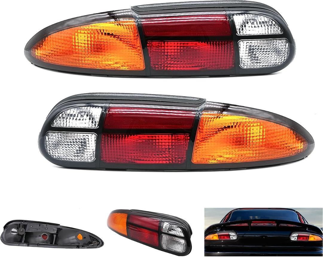 Right+Left Side Rear Tail Brake Light Lamp Tail Light Replacement for Chevy Camaro 1993-2002 | Replace# 5976519, 5976520
