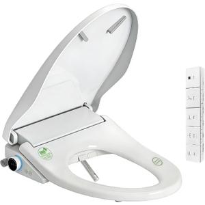 Electric Smart Bidet Toilet Seat with Remote Control, Elongated
