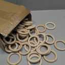 PINGEUI 200 Pcs 2 Inch Wooden Rings for Crafting, 8mm Thick Natural Wood Rings, Unfinished Smooth Wood Rings for Macrame, Jewelry Making