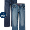 The Children's Place Girls' Bootcut Jeans 2pack, Size 10