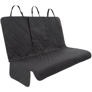 Lusso Gear Car Seat Cover for Dogs - Premium Waterproof Oxford Fabric - Universal Fit - Non-Slip Rear Cover & Protector, Car Accessories for Trucks & SUVs (Black)