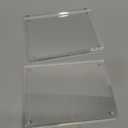 Egofine 5x7 Acrylic Frames 2 Pack, 20mm Thicker Frameless Clear Picture Frames, Double Sided Magnetic Picture Frames, Free Standing Desktop Display