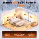 CSC202TW Electric Wall Heater, PN: 67507, 2000/1500W(6825/5120 BTU) 240/208V, 10s Fast Heating Nickel-Chromium Coil, ≤30dB Quiet Fan, Heats 200 Sq.Ft. Room, White (Thermostat Complete Unit)