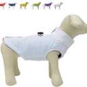 Winter Vest With Cotton Lining, Waterproof Ultra Warm Coat, Windproof Zippered Jacket, Breathable Soft for Small Medium Large Dogs, White XL