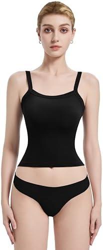 Abonlen Womens Tank Tops Ribbed Sleeveless Tops for Women Scoop Neck Basic Tees Soft Lounge Causal Workout Shirts S