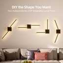 Torchlet Battery Operated Wall Sconce with Remote Control, Dimmable Wall Sconces Set of Two with DIY Independently Rotatable Lamp, 3000K-6000K LED Wall Lights for Living Room, Bedroom, 28.3In, 2 Pack