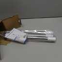 Floor Scrub Brush with Long Handle Length Adjustable, 3 in 1 Heavy-Duty Stiff 90 Bristle Floor Scrubber Broom with Squeegee, for Bathroom, Garage, Kitchen, Tile, Deck & Patio (White)