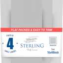 Sterling Shelf Liners - 16" x 48" Flat Packed - Set of 4 - Clear - Wire Shelf Liners for Closets, Pantry - Plastic Closet Liner for Shelves - Wire Rack Cover