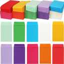 Geyee 500 Pcs Small Coin Seed Envelopes Small Tip Envelopes for Cash Self Adhesive Mini for Seeds Storage for Home Wedding Garden and Office(2.25 x 3.5 Inch,Colorful)