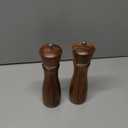 Gennua Kitchen Wooden Salt and Pepper Grinder Set: Refillable Salt & Pepper Mills Adjust for Customized Coarseness, Crafted of Solid Acacia Wood with Ceramic/Stainless Steel Core, 8 Inches Each